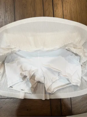 lululemon athletica White Pleated Mini Skirt Pace rival skirt thumbnail 5