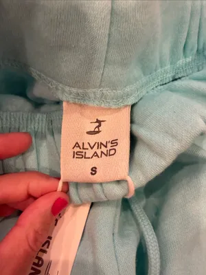 Alvin’s Island Pompano Beach Sweatpants Small NWT in Turquoise - C72-094 thumbnail 2