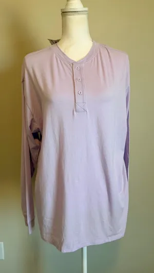 SKIMS boyfriend oversized boyfriend long sleeve Henley soft size small NWT thumbnail 1