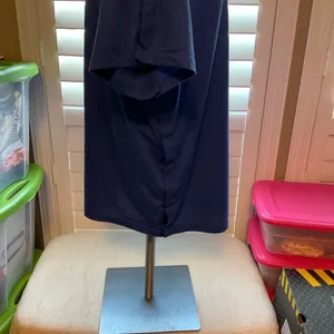Elegant Royal Blue V-Neck Long Sleeve Top thumbnail 9