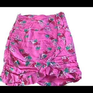 Zara Pink Floral Print Ruffle Mini Skirt Sz. XS Spring Summer Hottie thumbnail 2