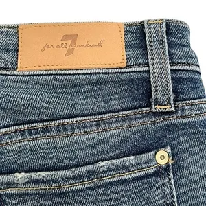7 For All Mankind Luxe Vintage Skinny Jeans With Metallic Chevron Stripe Size 26 thumbnail 9