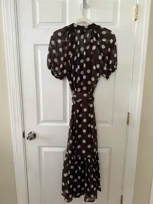 Bailey 44 Polka Dot Short-Sleeve Tiered Dress in Brown thumbnail 10