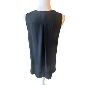 H&M Black Sleeveless Blouse Size 4 thumbnail 2