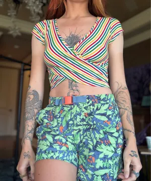 Striped Crop Top Multiple thumbnail 1