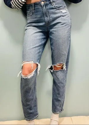 American eagle outfitters mom jeans comfort stretch waistband size 4 regular. thumbnail 7