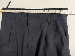 Zara High Waisted Pleated Black Shorts thumbnail 9