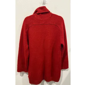 ABERCROMBIE AND FITCH Oversized Cowl Neck Knit Red Sweater thumbnail 3