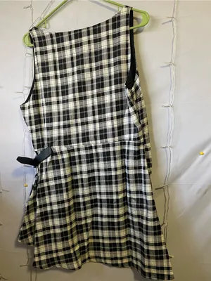 Cider Black & White Plaid Mini Dress thumbnail 3