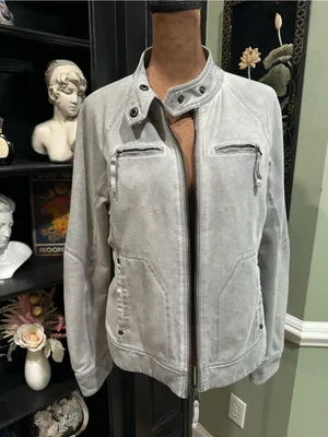 Marrakech by Anthropologie Gray Knit French Terry Moto Jacket – Size Small thumbnail 10