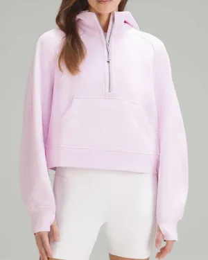 Lululemon Scuba Oversized Half-Zip Hoodie Meadowsweet Pink XS/S thumbnail 1