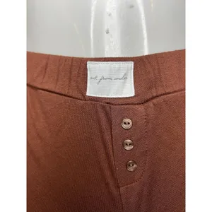 Out From Under Pajama Set Womens XXS Brown Jersey Button Front Top Shorts Lounge thumbnail 8