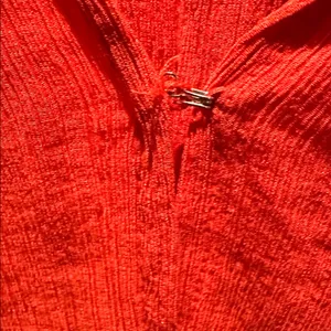 Free People Fiery Red Drape Blouse thumbnail 3