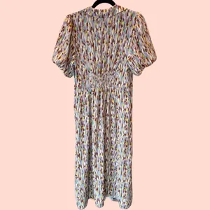 NWT Melloday Puff Sleeve Patterned Dress Size Small thumbnail 4