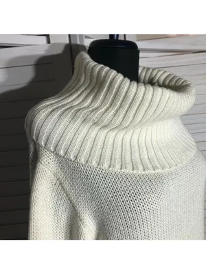 Poof! Cream Cowl Neck Open Back Bow Sweater Dress Size S thumbnail 5