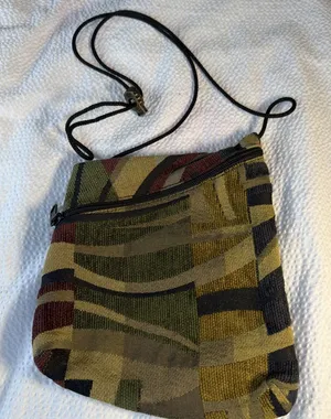 Vintage Erda Tapestry Crossbody Bag Small Boho Hippie Pouch Maine Logo thumbnail 1