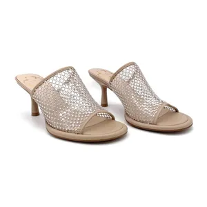 Ted Baker Celya Crystal Mesh Heeled Mules Sandals Nude Tan Size EU 39 US 8.5 thumbnail 2
