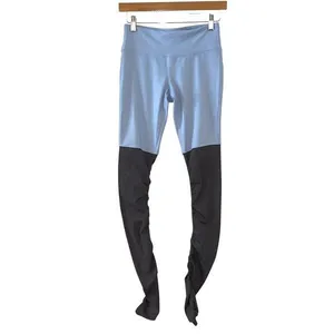 Alo Yoga Womens Goddess Colorblock Ruched High Waist Leggings Blue Black Size XS thumbnail 3