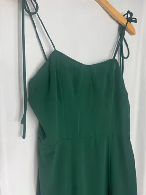 Rihoas wedding party evening dress Dark Green Tie-Shoulder chiffon S NWOT thumbnail 7