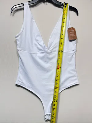 REORIA Butsmooth® V Neck Backless Bodysuits Tank Tops Thong nwt size large thumbnail 5