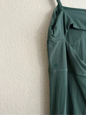 All in Motion M Green Open Back Active Jumpsuit Unitard Square Neck Workout thumbnail 7