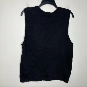 Capacity cardinals sweater vest black red women's‎ size large winter holiday thumbnail 5