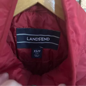 Lands’ End Red Lightweight Quilted Full Zip Jacket Primaloft Packable Size XS thumbnail 2