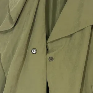 Metaphor NWT Women's Belted Trench Coat Olive‎ Green Sz XL Minimalist Neutral Utility thumbnail 6