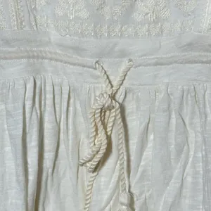 Lucky Brand White Embroidered Tassel‎ Tie Square Neck Peasant Tunic Top Medium thumbnail 6
