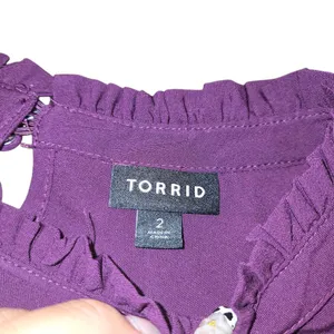 Torrid Challis Embroidered Cut Out Long Sleeve Blouse Size:‎ 2X thumbnail 6