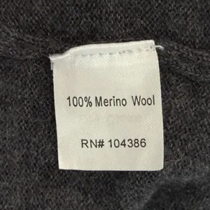 Garnet Hill 100% Merino Wool Turtleneck Long Sleeve Sweater Dress Grey Small thumbnail 5