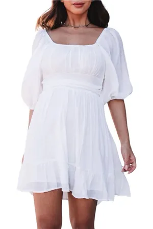Altar’d State Ruffled High Waist Mini Dress S thumbnail 1