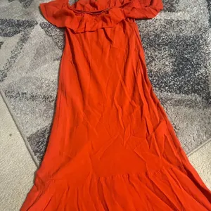 Veronica Beard Oleta Off‎ Shoulder Orange Midi Dress Size 4 Flamenco thumbnail 9