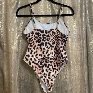 Cheetah/leopard print one piece swimsuit, size XL thumbnail 3