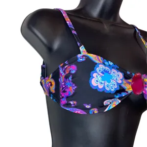 NWT Bongo Paisley Bikini Top Small‎ Y2K Festival Boho Gypsy Swimwear thumbnail 3