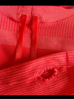 Brooks Moving Comfort striped running pullover thumbholes nwot thumbnail 4