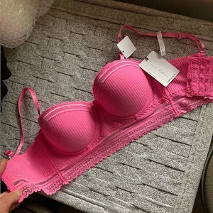 Pink Lace Bra Top Size 34C thumbnail 11