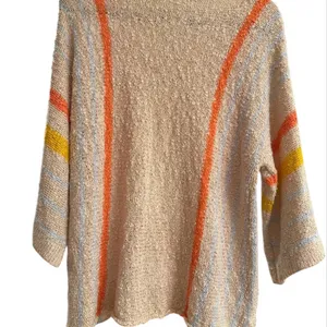 Dokotoo Striped Multicolor Women's Knit 3/4 Sleeve Sweater thumbnail 3