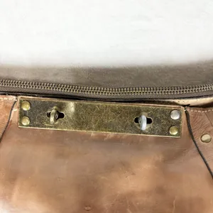 Patricia Nash Leather Hobo Bag Brass Turn Lock Studded Distressed Leather thumbnail 9
