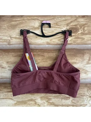 Kindly Yours caged v-neck seamless mauve seamless bralette size large thumbnail 9
