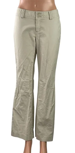 Banana Republic Women's Beige Casual Straight Chino Khaki Trouser Pants Size 4P thumbnail 1