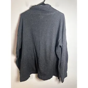 J.Crew Vintage Cotton Terry Turtleneck Sweatshirt Charcoal Gray‎ AS079 L thumbnail 6