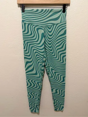 Vitality Balance Athletica Storm Pant Habitat Swirl Leggings Medium Blue Green thumbnail 3