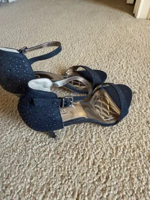 Alfani navy studded heel thumbnail 2