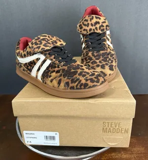 Streetwear Edgy Steve Madden Women Madrid Leopard Sneaker Size 7.5 Bujee Glam thumbnail 1