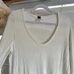 Free People Malibu Thermal Ivory Waffle Knit Top Size S layering boho thumbnail 4