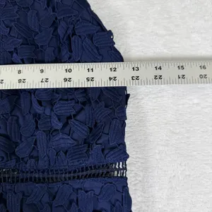 Bardot Navy Blue Floral Lace Halter Neck Sheath Dress Size 4 XS 36386DB thumbnail 3