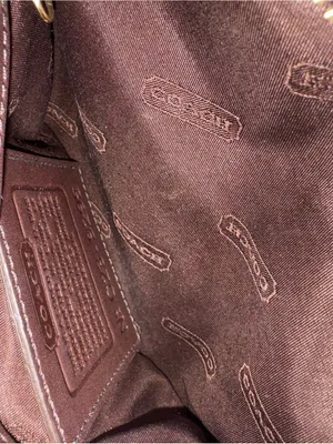 Coach Chocolate Brown Leather Shoulder Bag Mini Pouch Demi Vintage thumbnail 6