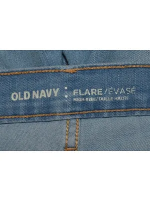 Old Navy Womens Jeans High Rise Flare Light Wash Size 12 Stretch Denim Classic thumbnail 8