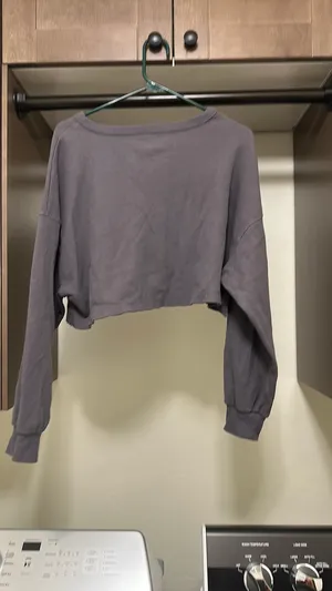 Aeropostale Long Sleeve Waffle Knit Cropped thumbnail 2